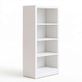 Biały regał biblioteczny z laminowanej płyty wiórowej 60 x 30 x 180 cm, 4 półki i szuflada