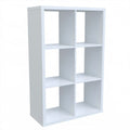 Biały regał biblioteczka z płyty wiórowej 60 x 30 x 90 cm, 6 przegródek